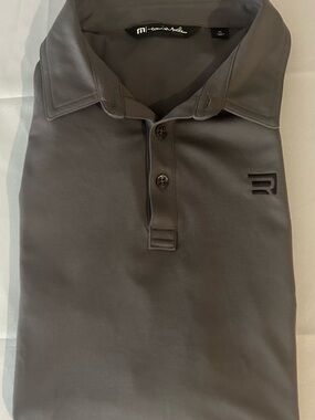Travis Mathew Men's Charcoal Polo with Subtle Logo